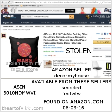 MARS COUNTERFEIT GOODS SOLD ON AMAZON, TAKEN FROM MY ZAZZLE STORE