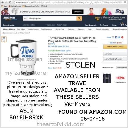 BLUE PI SYMBOL PING PONG COUNTERFEIT GOODS SOLD ON AMAZON, TAKEN FROM MY ZAZZLE STORE