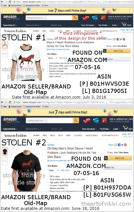 TROTTING BAY HORSE COUNTERFEIT GOODS SOLD ON AMAZON, TAKEN FROM MY ZAZZLE STORE